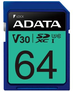 ADATA Premier Pro 64GB SDXC/ UHS-I U3 V30S CL10