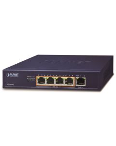 Planet PoE/LAN extender, 1xPoE-in, 4xPoE-out 65W, 802.3bt/at/af, Gigabit