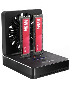 AXAGON dockovací stanice 2x M.2 NVMe/SATA SSD / ADSA-M2C22 / USB-C / USB 3.2 Gen2 / kabel 30cm USB-C na USB-C