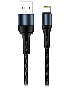 Colorway Datový Kabel USB/ Apple Lightning/ 2.4A/ Nylon/ 1m/ Černý