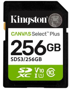 KINGSTON Canvas Select Plus Gen3 256GB SDXC / C10 / UHS-I U1 V10 / up to  150MB/s