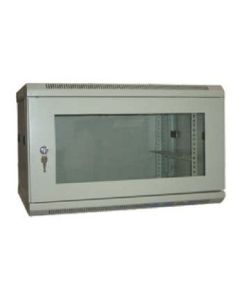 XtendLan 9U/600x450, na zeď, jednodílný, rozložený, skleněné dveře, slonovina