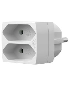 NEDIS síťový rozbočovač/ 2x zásuvka typu C (bez kolíku)/ 250 V AC 50/60 Hz/ 2,5 A/ 1100 W/ bílý