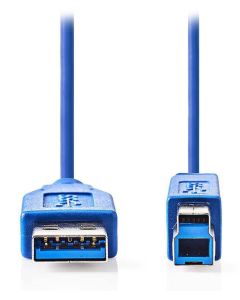 NEDIS kabel USB 3.2/ zástrčka USB-A - zástrčka USB-B/ k tiskárně apod./ modrý/ 3m