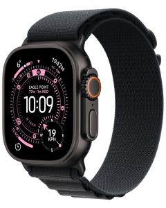 Apple Watch Ultra 3 49mm Černý titan s černým alpským tahem - S