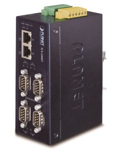 Planet průmyslový konvertor RS-232/422/485 na IP, 4x COM, 2x 100Base-T, ESD+EFT 6kV