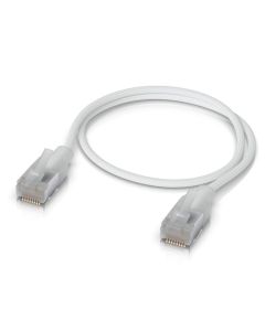 Ubiquiti UniFi Premium Patch Cable 0.3m - Patch kabel, Cat6a, Etherlighting, bílý, délka 0,3m