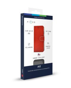 Pouzdro typu kniha FIXED Fit pro Apple iPhone 12 Pro Max, červené