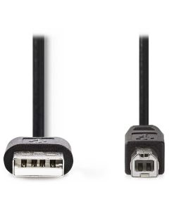 NEDIS kabel USB 2.0/ zástrčka USB-A - zástrčka USB-B/ k tiskárně apod./ černý/ bulk/ 2m