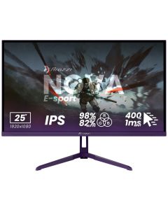 AROZZI NOVA herní monitor 24,5" 25T1K400 Purple/ LED/ IPS/ 1920x1080/ 400Hz/ 1000:1/ 1ms/ 2xHDMI/ 2xDP/ fialový