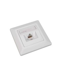 Solarix Eth.Zás. CAT5E STP 1 x RJ45 pod omítku bílá  SX9-1-5E-STP-WH