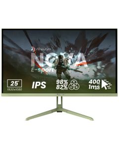 AROZZI NOVA herní monitor 24,5" 25T1K400 Forest Green/ LED/ IPS/ 1920x1080/ 400Hz/ 1000:1/ 1ms/ 2xHDMI/ 2xDP/ zelený