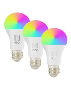 IMMAX NEO SMART sada 3x LED žárovka E27 11W RGB+CCT barevná a bílá, stmívatelná, Zigbee, TUYA