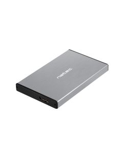 Externí box pro HDD 2,5" USB 3.0 Natec Rhino Go, šedý, hliníkové tělo
