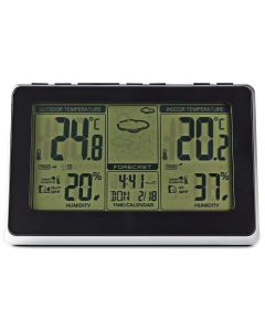NEDIS meteostanice WEST400B/ vnitřní a venkovní/ digitální/ bezdrátový senzoru počasí/ předpověď počasí/ čas/ LED/ budík