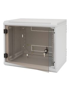 Triton 19' rozvaděč jednodílný 12U/395mm vylamovací otvor pro ventilátor RAL7035