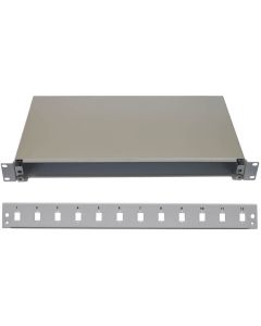 19" Optická vana 12xSC simplex včetně kazety šedá