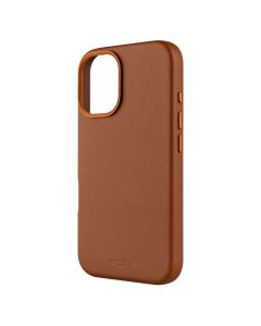 FIXED MagLeather kožený kryt iPhone 16, hnědý