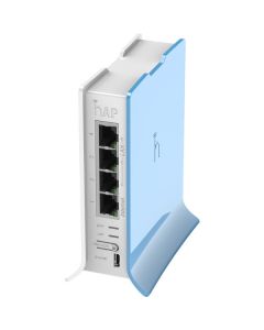 MikroTik RouterBOARD RB941-2nD-TC, hAP-Lite, 650Mhz CPU, 32MB RAM, 4xLAN, 2.4Ghz 802b/g/n, ROS L4, case, PSU