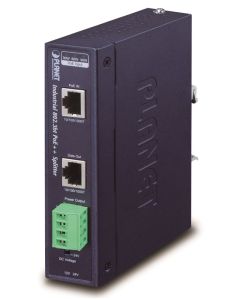 Planet IPOE-173S, Ultra PoE průmyslový splitter 802.3bt do 70W, výstup 12V/24VDC, 1Gb, DIN, IP30, -40~75st., PoH