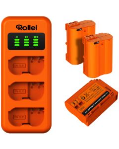 Rollei nabíjecí set EN-EL15/ 3ks baterie a nabíječka