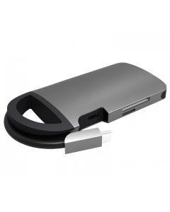 UMAX dokovací stanice U-Connect Type-C Multiport H8/ HDMI max 4K/ 3x USB 3.0/ LAN/ SD + micro SD