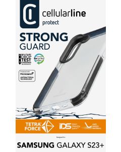 Ultra ochranné pouzdro Cellularline Tetra Force Strong Guard pro Samsung Galaxy S23+, transparentní