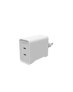 Power Adapter GaN USB-C Dual 70W White