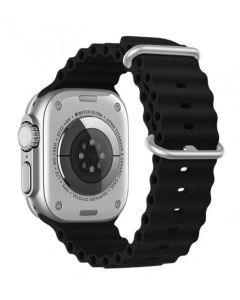 Swissten řemínek pro apple watch silikonový - marine straps 42 / 44 / 45 / 49 mm černý