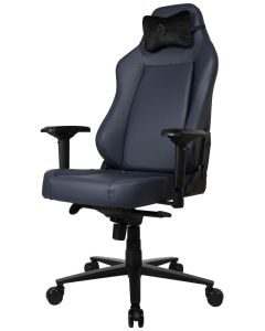 AROZZI herní židle PRIMO Full Premium Leather Ocean/ 100% přírodní italská kůže/ tmavě modrá