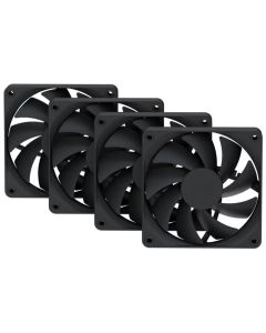 HYTE ventilátor 120mm PWM / barva Pitch Black / 1500rpm / 72CFM / ABS / 4-pin / sada 4x ventilátor