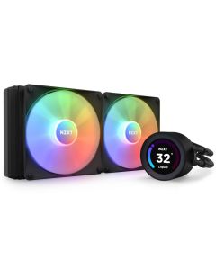 NZXT vodní chladič Kraken 280 ELITE RGB / 2x140mm RGB fan / 4-pin PWM / LCD disp. / 6 let