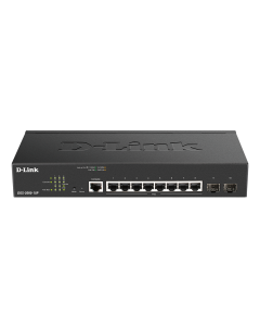 D-Link DGS-2000-10P Managed PoE switch, 8x GbE PoE+, 2x SFP, PoE 65W, fanless
