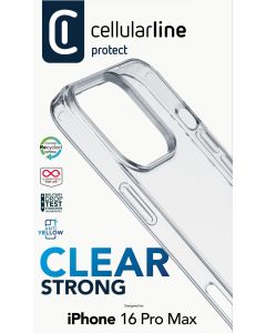 Zadní čirý kryt s ochranným rámečkem Cellularline Clear Duo pro Apple iPhone 16 Pro Max
