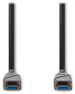 NEDIS aktivní optický High Speed HDMI 2.0 kabel s ethernetem/ 4K@60Hz/ zlacené konektory HDMI-HDMI/ černý/ BOX/ 30m