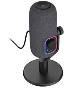 Krux mikrofon Empy / stolní mikrofon / RGB / 4 směrové charakteristiky / 3,5mm jack / USB-C / černý