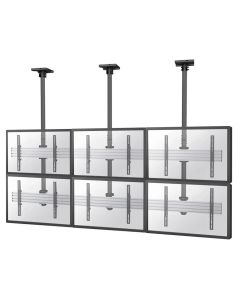 Neomounts Pro  NMPRO-C32 / Flat Screen Ceiling Mount - 3x2 (3 x horizontal/2 x vertical) - box 1/2 / Black/silver