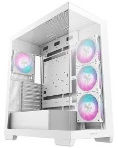 DEEPCOOL skříň CG580 4F / ATX / 4x120mm ARGB fans / 2xUSB 3.0 / panoramatická / tvrzené sklo / bílá
