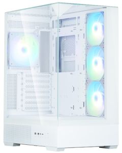 Zalman skříň P40 Prism Plus / midT / 4x120mm ARGB fan / 2xUSB 3.0 / USB-C / panoramatická / bílá