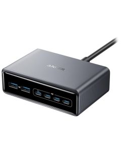 Anker Prime Nabíjecí Základna/ 200W/ 4x USB-C/ 2x USB/ GaN/ stříbrná