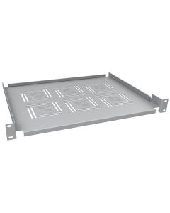 Solarix Police 19" 1U 350mm ukládací plato RAL 7035 úchyt na přední lišty UP-03-G