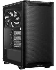 Be quiet! skříň PURE BASE 501 Airflow Window / ATX / 2x140mm fan / USB-C / perforovaný přední panel / tvrzené sklo černá
