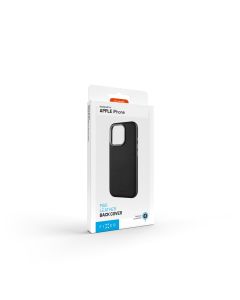 Kryt FIXED MagLeather pro Apple iPhone Air, z veganské kůže s podporou MagSafe, černý
