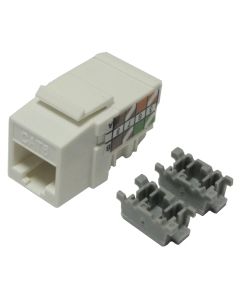 XtendLan Keystone jack RJ-45, narážecí, CAT6, UTP, 90°, narážení, bílý