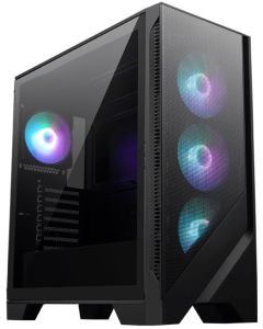 MSI skříň MAG FORGE 320R AIRFLOW/ bez zdroje/ levé temperované sklo/ 4x 120 mm A-RGB fan/ 2x USB3.2/ černá