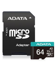 ADATA V30S/micro SDXC/64GB/UHS-I U3 / Class 10/+ Adaptér