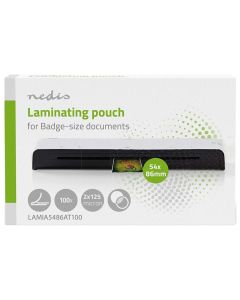 NEDIS laminovací fólie/ na vizitky/ 125 mic/ rozměr 54 x 86 mm/ transparentní/ 100 pack