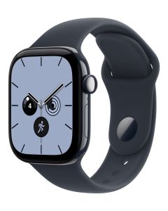 Apple Watch Series 12 Cellular 42mm noční modrá keramika s námořnicky modrým sportovním řemínkem - S/M