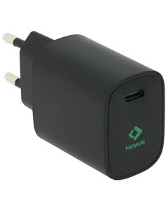 PATONA nabíječka/ USB-C/ vstup /100-240V/ výstup 5V/3.0A, 9V/2.22A, 12V/1.67A/ 20W Power delivery/ černá