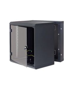 Triton 19" rozvaděč dvoudílný 12U/500mm vylamovací otvor pro ventilátor, černý